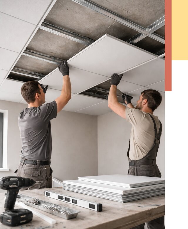 Монтаж кассетного потолка в Кызыле от 4667 руб/м2 — установка и сборка | ОТДЕЛОЧНИК-Кзл