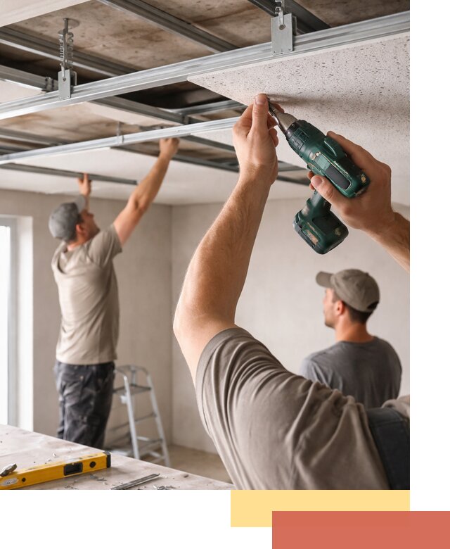 Монтаж акустического потолка в Кызыле под ключ