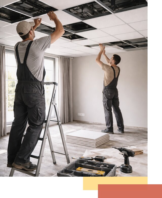 Замена плит подвесного потолка в Кызыле быстро и качественно