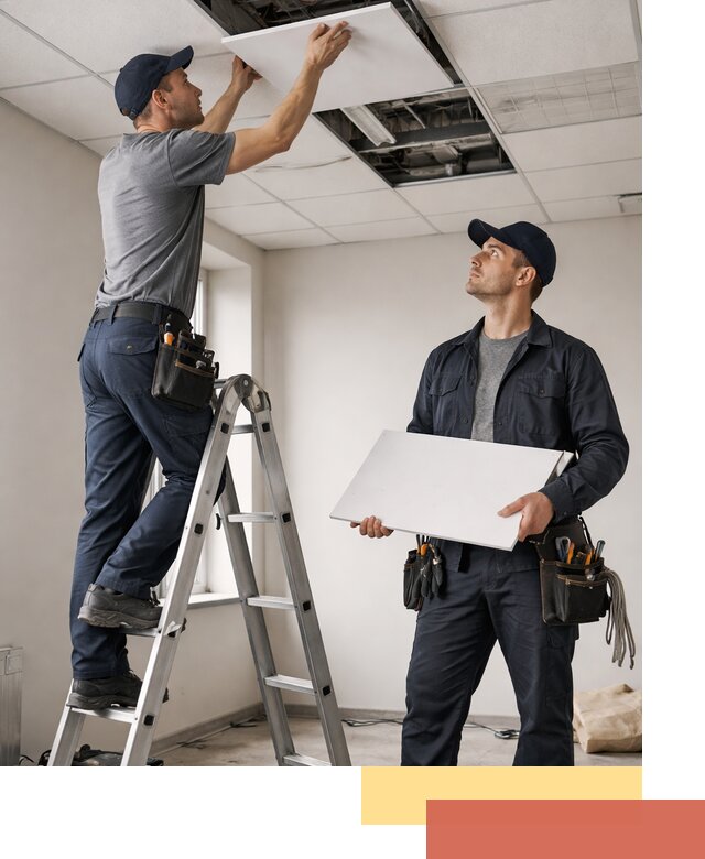 Обслуживание подвесного потолка в Кызыле — ремонт и чистка