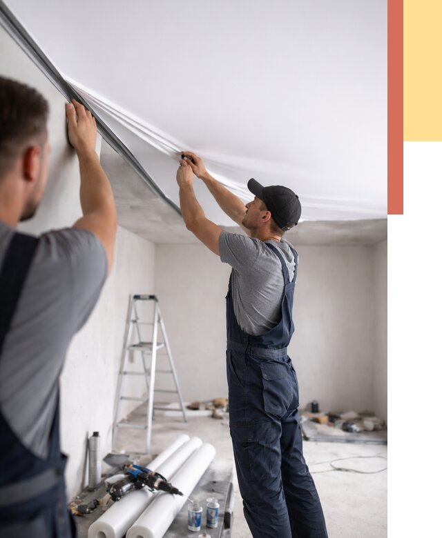 Монтаж матового натяжного потолка в Кызыле от 4667 руб./м² — быстро и недорого | ОТДЕЛОЧНИК-Кзл