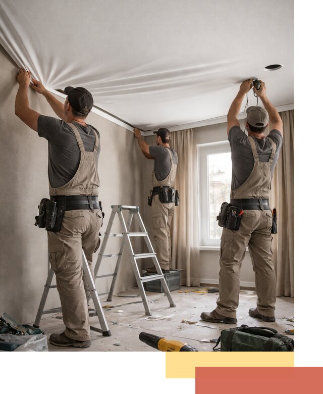 Монтаж матового натяжного потолка в Кызыле качественно и быстро