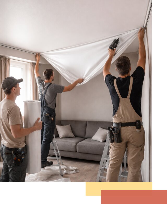 Монтаж сатинового натяжного потолка в Кызыле качественно и быстро