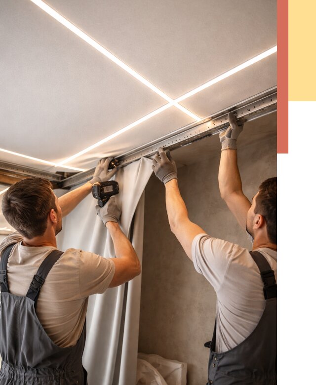 Монтаж натяжного потолка со световыми линиями в Кызыле от 1245 руб. | ОТДЕЛОЧНИК-Кзл