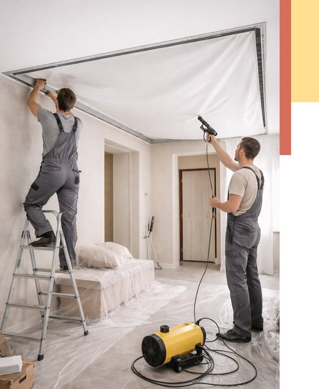 Монтаж натяжного потолка в прихожей в Кызыле от 2748 руб. под ключ | ОТДЕЛОЧНИК-Кзл