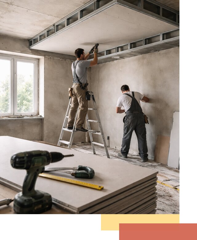 Двухуровневый потолок из гипсокартона в Кызыле