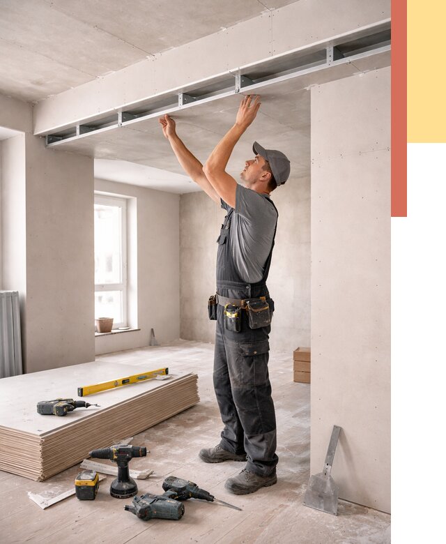 Потолок из гипсокартона с нишей в Кызыле от 1296 руб. под ключ | ОТДЕЛОЧНИК-Кзл