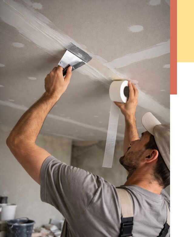 Обработка швов потолка ГКЛ в Кызыле от 7778 руб. под ключ | ОТДЕЛОЧНИК-Кзл