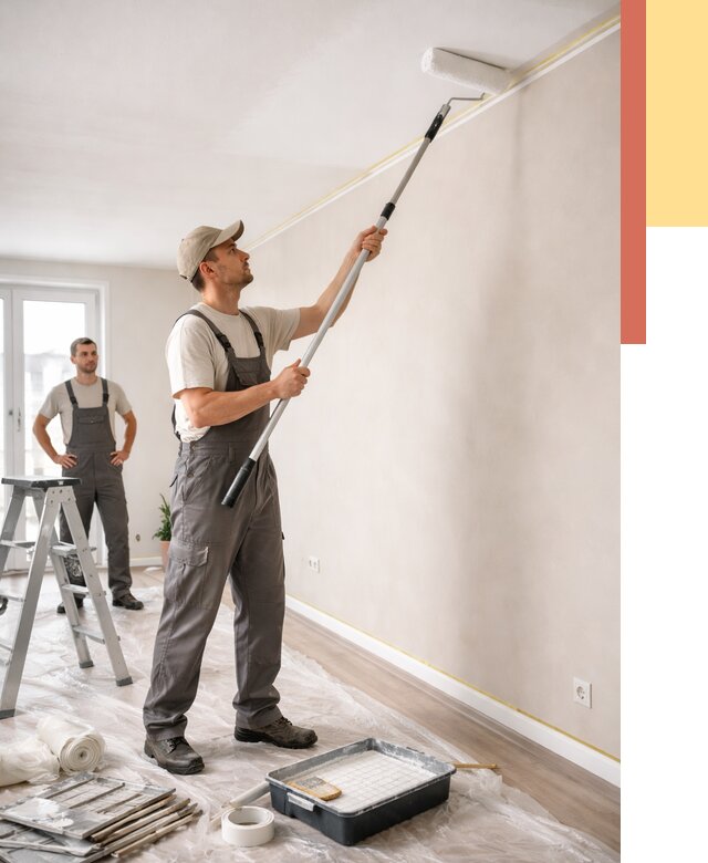 Покраска потолка из гипсокартона в Кызыле от 4667 руб./м2 — услуги под ключ | ОТДЕЛОЧНИК-Кзл