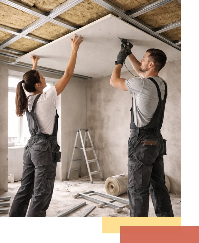 Звукоизоляция потолка из ГКЛ в Кызыле профессионально и надежно