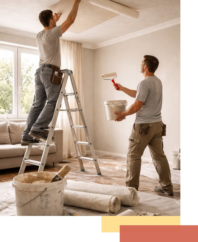 Поклейка обоев на потолок в Кызыле — качественно и быстро