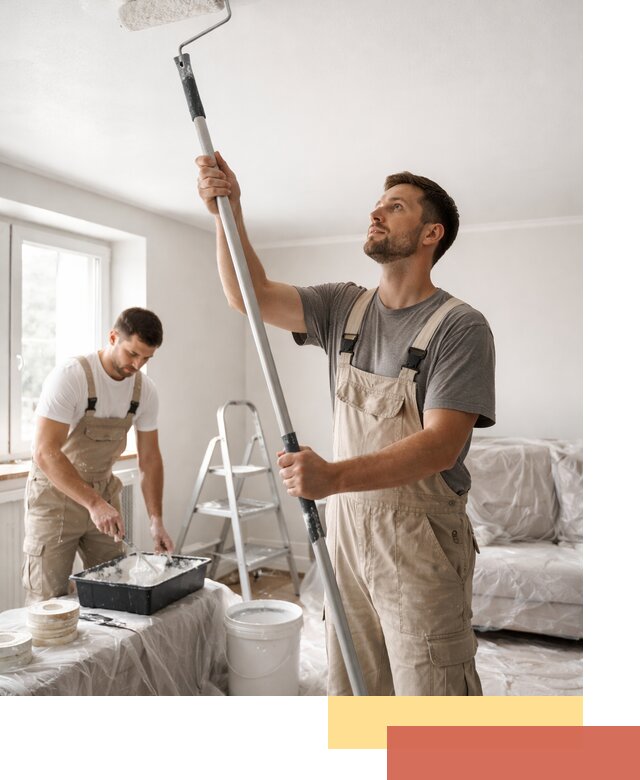 Покраска потолка водоэмульсионной краской в Кызыле