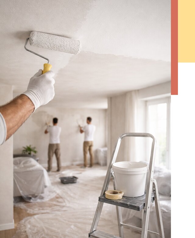 Покраска потолка акриловой краской в Кызыле от 2593 руб. | ОТДЕЛОЧНИК-Кзл