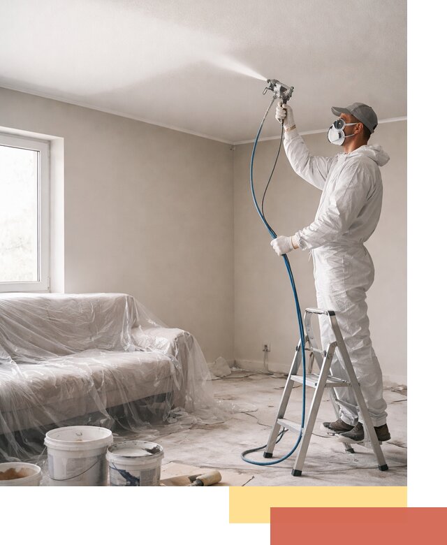 Покраска потолка краскопультом в Кызыле быстро и качественно