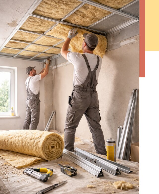 Утепление потолка в Кызыле от 7467 руб/м2 — недорого, быстро, под ключ | ОТДЕЛОЧНИК-Кзл