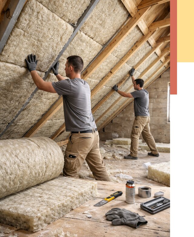 Утепление потолка минватой в Кызыле от 1504 руб. — быстро и недорого | ОТДЕЛОЧНИК-Кзл