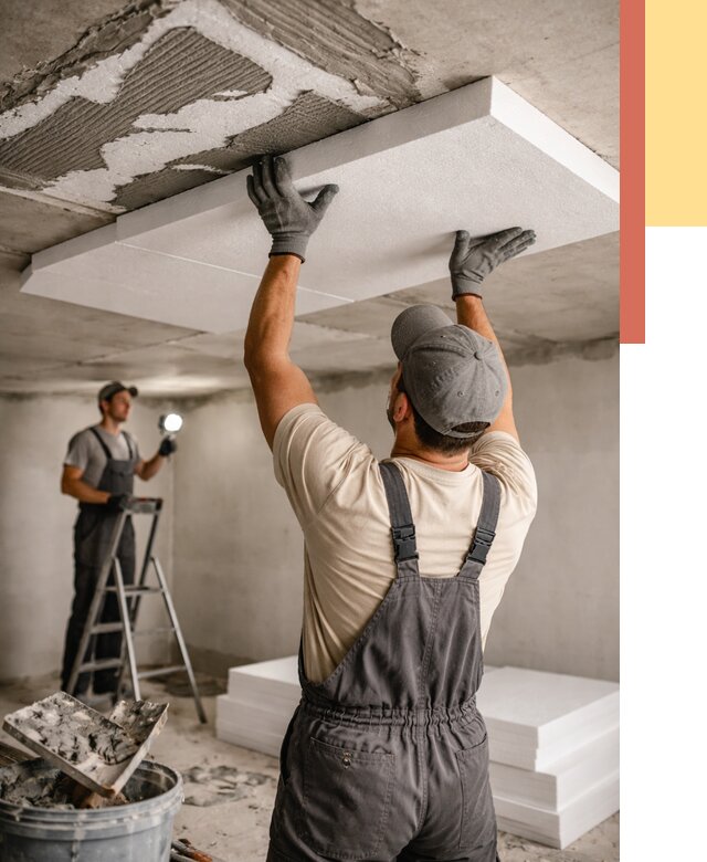 Утепление потолка пенопластом в Кызыле от 4667 руб/м2 — недорого и быстро | ОТДЕЛОЧНИК-Кзл