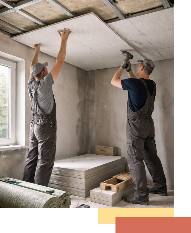 Шумоизоляция потолка панелями ЗИПС в Кызыле